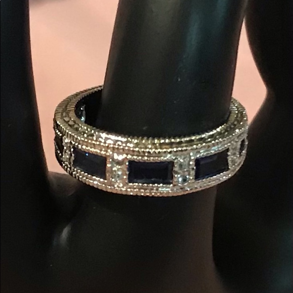 Channel Sapphire Diamond Ring